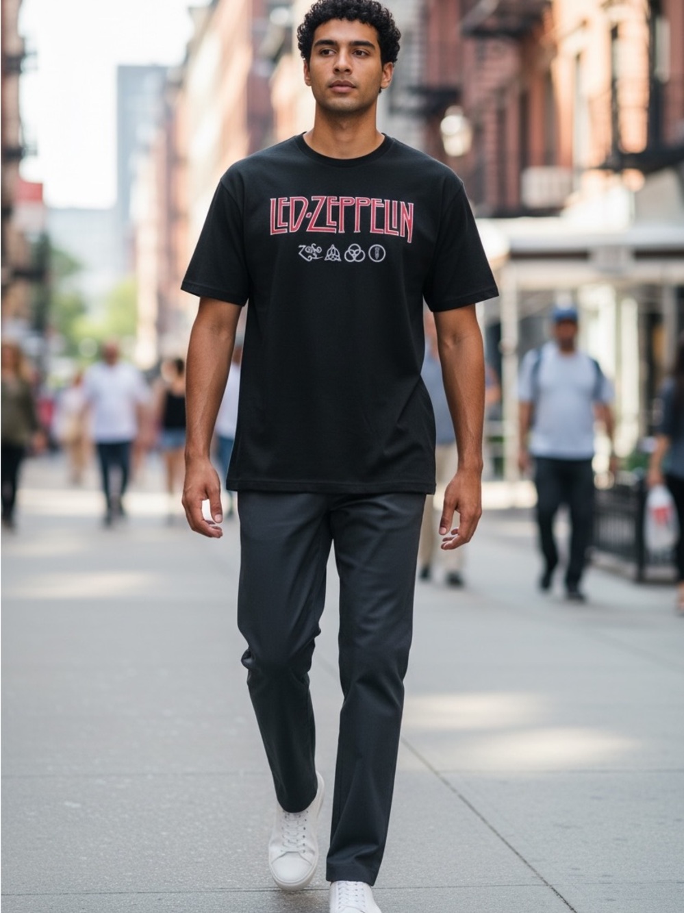 Led Zeppelin Black Short Sleeve Graphic Tee